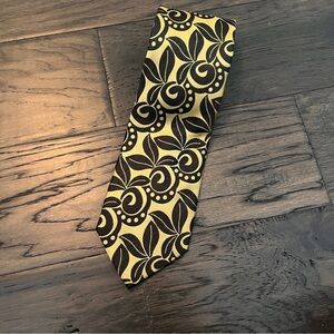 Verse 9 Silk Designer dark olive Green Print Tie